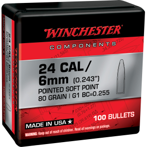 United States Association of Gun Owners Winchester Ammo WB243SP80X Centerfire Rifle 243Win 80gr Pointed Soft Point 100 Per Box/10 Case - $24.19 at United States Association of Gun Owners