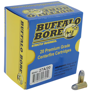 United States Association of Gun Owners Buffalo Bore 27A20 .380 ACP +P 100gr Hard Cast Flat Nose Ammo, 20-Round Box - $27.87 at United States Association of Gun Owners