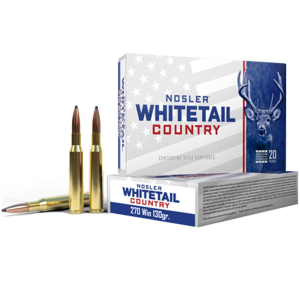 United States Association of Gun Owners Nosler Whitetail Country Rifle Ammunition .270 Win 130gr SP 3060 fps 20/ct - $26.39 at United States Association of Gun Owners