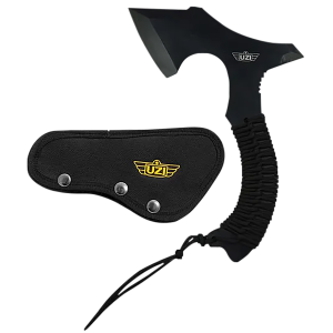 United States Association of Gun Owners Uzi Accessories UZKAXE5 Throwing Axe 7" Plain Stainless Steel Blade, Black Paracord Wrapped Stainless Steel Handle 12.20" OAL - $27.46 at United States Association of Gun Owners