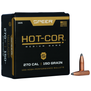 United States Association of Gun Owners Speer 1605 Hot-Cor 277Cal 150gr Spitzer Soft Point 100 Per Box/5 Case - $27.19 at United States Association of Gun Owners