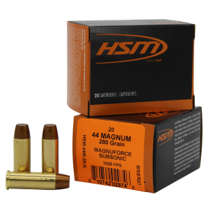 United States Association of Gun Owners HSM 44M20N 44RemMag Subsonic 280gr Hard Cast Long Flat Nose 20 Per Box/20 Case - $26.64 at United States Association of Gun Owners