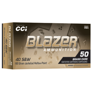 United States Association of Gun Owners CCI Blazer Brass 40 S&W 180gr JHP Handgun Ammunition, 50-Round - $25.75 at United States Association of Gun Owners