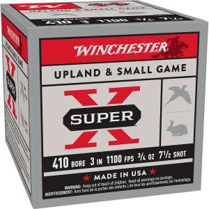 United States Association of Gun Owners Winchester Ammo X413H7 Super X Heavy Game Load High Brass 410Gauge 3" 3/4oz 7.5Shot 25 Per Box/10 Case - $24.87 at United States Association of Gun Owners