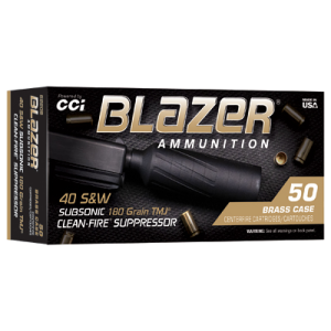 United States Association of Gun Owners CCI Blazer Brass 40 S&W 180gr Total Metal Jacket Ammo - $22.54 at United States Association of Gun Owners