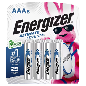 United States Association of Gun Owners Energizer L92SBP8H3 AAA Ultimate Lithium Silver 1.5V Lithium, Qty (8) Single Pack - $22.90 at United States Association of Gun Owners