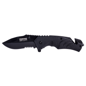 United States Association of Gun Owners Humvee Adventure Gear HMVKTR15 Tactical Recon 3" Folding Drop Point Part Serrated Black Stainless Steel Blade/Black Textured Features Glass Breaker/Seat Belt Cutter Includes Pocket Clip - $23.31 at United States Association of Gun Owners