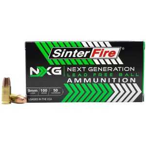 United States Association of Gun Owners SinterFire Inc SF9100NXG Next Generation (NXG) 9mmLuger 100gr Lead Free Ball 50 Per Box/20 Case - $23.10 at United States Association of Gun Owners