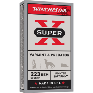United States Association of Gun Owners Winchester Ammo X223R Super X 223Rem 55gr Jacketed Soft Point 20 Per Box/10 Case - $22.70 at United States Association of Gun Owners