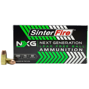 United States Association of Gun Owners SinterFire Inc SF38075NXG Next Generation (NXG) 380ACP 75gr Lead Free Ball 50 Per Box/20 Case - $22.69 at United States Association of Gun Owners