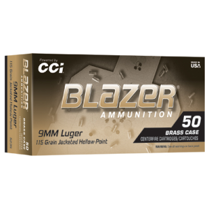 United States Association of Gun Owners CCI Blazer Brass 9mm 115gr JHP Hollow Point Ammo, 50-Round - $21.99 at United States Association of Gun Owners