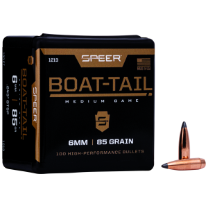 United States Association of Gun Owners Speer 1213 Boat-Tail 6mm 85gr Jacketed Soft Point Boat Tail 100 Per Box/5 Case - $22.23 at United States Association of Gun Owners