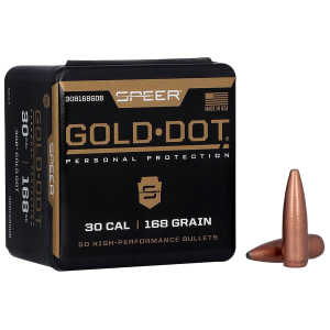 United States Association of Gun Owners Speer 308168GD Gold Dot 30Cal 168gr Soft Point 50 Per Box/20 Case - $21.68 at United States Association of Gun Owners