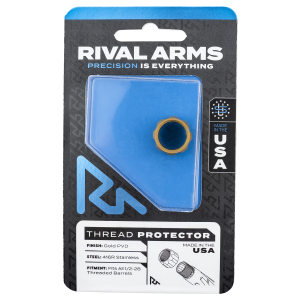 United States Association of Gun Owners Rival Arms RARA300001E Thread Protector 9mm Luger Gold PVD 416R Stainless Steel 1/2"-28 tpi - $24.99 at United States Association of Gun Owners