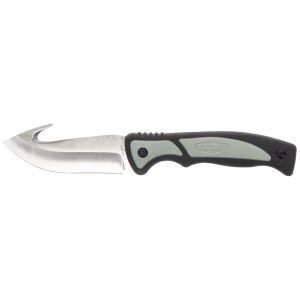 United States Association of Gun Owners Old Timer 1137138 Trail Boss 3.70" Fixed Gut Hook Plain Stainless Steel Blade, TPE Handle Includes Sheath - $20.17 at United States Association of Gun Owners