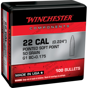 United States Association of Gun Owners Winchester Ammo WB222SP50X Centerfire Rifle 222Rem 50gr Pointed Soft Point 100 Per Box/10 Case - $20.13 at United States Association of Gun Owners