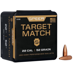 United States Association of Gun Owners Speer 1036 Rifle Plinking Target Match .224 52 gr Hollow Point Boat Tail - $19.18 at United States Association of Gun Owners
