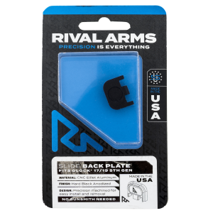 United States Association of Gun Owners Rival Arms RA43G004A Slide Back Cover Plate Double Stack Black Anodized Aluminum for Glock 17/19 Gen5 - $24.99 at United States Association of Gun Owners