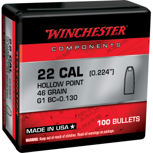 United States Association of Gun Owners Winchester Ammo WB22HP46X Reloading Bullets 22Hornet 46gr Hollow Point 100 Per Box/10 Case - $19.01 at United States Association of Gun Owners