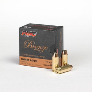 United States Association of Gun Owners PMC Bronze Handgun Ammunition 10mm Auto 170 gr JHP 1200 fps 25/ct - $18.47 at United States Association of Gun Owners