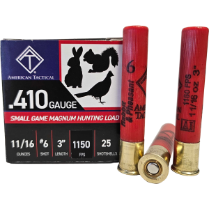United States Association of Gun Owners American Tactical ATIAC41036 .410 Bore 3in Target Load Shotgun Shells, 25-Round - $18.16 at United States Association of Gun Owners