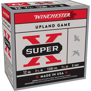United States Association of Gun Owners Winchester Ammo X128 Super X Heavy Game Load High Brass 12Gauge 2.75" 1 1/4oz 8Shot 25 Per Box/10 Case - $18.14 at United States Association of Gun Owners
