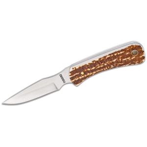 United States Association of Gun Owners Schrade Uncle Henry 301UH Fixed Knife 3-1/8" Drop Point Blade Brown with Leather Sheath - $17.59 at United States Association of Gun Owners