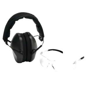 United States Association of Gun Owners Pyramex VGCOMBO310 Earmuff/Glasses Combo Kit Over the Head Clear Lens Wraparound Clear Frame - $17.05 at United States Association of Gun Owners