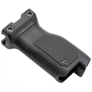 United States Association of Gun Owners Strike Industries ARCMAGRAILLBK Angled Vertical Grip Long Black Polymer with Cable Management Storage for Picatinny Rail - $15.95 at United States Association of Gun Owners