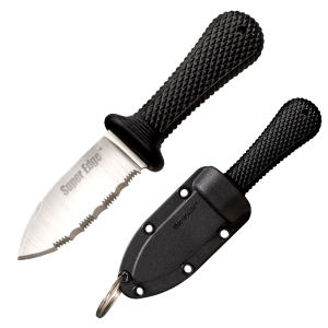 United States Association of Gun Owners Cold Steel 42SS Super Edge 2" Fixed Part Serrated Japanese AUS-8A SS Blade/ Black Kray-Ex Handle Includes Sheath - $16.93 at United States Association of Gun Owners