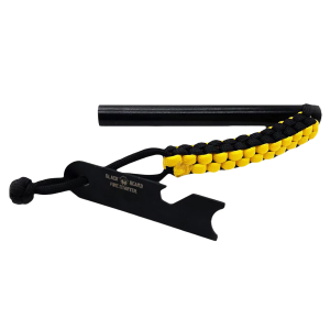 Black Beard Fire Starters FR Ferro Rod Black/Yellow 7' Long