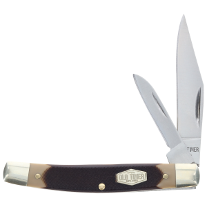 United States Association of Gun Owners Old Timer 1179231 Middleman Jack 2.50" 1.70" Folding Clip/Sheepsfoot Plain Stainless Steel Blade Black/Tan Sawcut Bone Handle - $16.25 at United States Association of Gun Owners