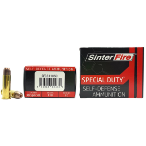 United States Association of Gun Owners SinterFire Inc SF38110SD Special Duty (SD) 38Special 110gr Lead Free Frangible Hollow Point 20 Per Box/10 Case - $15.91 at United States Association of Gun Owners