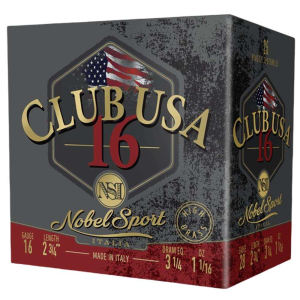 United States Association of Gun Owners Nobel Sport Club USA 16 Shotshells 16 ga 2-3/4" 1-1/16 oz 1330 fps #6 25/ct - $15.50 at United States Association of Gun Owners