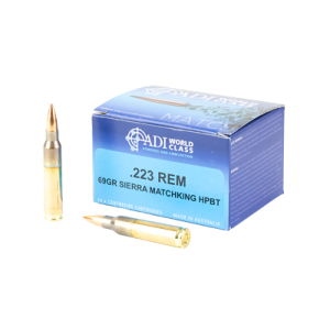 United States Association of Gun Owners ADI World Class 223 Rem 69gr Sierra Match Boat Tail Hollow Point Ammo, 20-Round - $15.38 at United States Association of Gun Owners