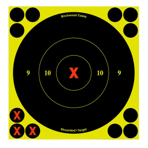 United States Association of Gun Owners Birchwood Casey 34560 Shoot-N-C Reactive Target Self-Adhesive Paper Black/Yellow 6" X-Bullseye 60 Pack - $14.86 at United States Association of Gun Owners