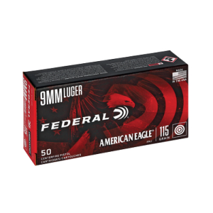 United States Association of Gun Owners Federal American Eagle 9mm 115gr FMJ Handgun Ammunition, 50-Round - $14.84 at United States Association of Gun Owners