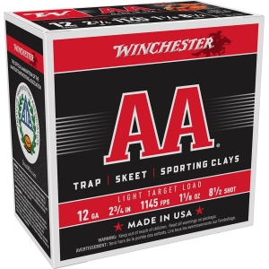 United States Association of Gun Owners Winchester Ammo AA1285 AA Light Target 12Gauge 2.75" 1 1/8oz 8.5Shot 25 Per Box/10 Case - $14.27 at United States Association of Gun Owners