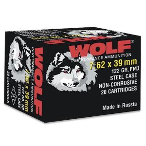 United States Association of Gun Owners Wolf WPA Polyformance Rifle Ammunition 7.62x39mm 123 gr FMJ 2396 fps 20/ct - $13.85 at United States Association of Gun Owners