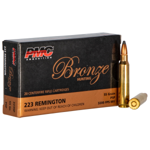 United States Association of Gun Owners PMC 223SP Bronze 223Rem 55gr Pointed Soft Point 20 Per Box/10 Case - $13.51 at United States Association of Gun Owners