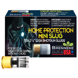 United States Association of Gun Owners Brenneke SL122MS Home Protection Mini Slug 12Gauge Slug Shot 10 Per Box/25 Case - $12.65 at United States Association of Gun Owners