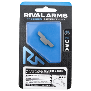 United States Association of Gun Owners Rival Arms RARA80G002D Slide Lock Extended Polished Stainless for Glock 34/17/19 Gen5 - $19.99 at United States Association of Gun Owners