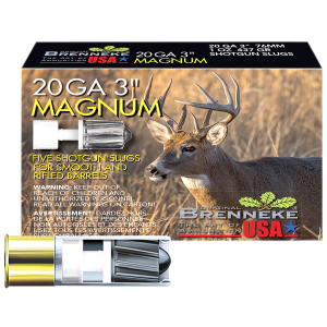 United States Association of Gun Owners Brenneke SL203M Magnum 20Gauge 3" 1oz Slug Shot 5 Per Box/50 Case - $13.02 at United States Association of Gun Owners