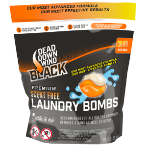 United States Association of Gun Owners Dead Down Wind 118418 Black Premium Laundry Bombs Odor Eliminator Unscented Scent 36CT - $12.23 at United States Association of Gun Owners