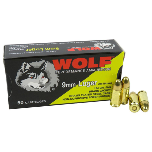 United States Association of Gun Owners Wolf (Turkish) Performance Handgun Ammunition 9mm Luger 124gr FMJ 50/ct - $12.53 at United States Association of Gun Owners