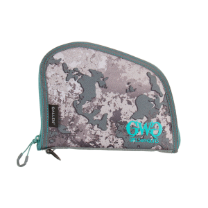 United States Association of Gun Owners Girls With Guns 918 In The Shade Handgun Case 8" Gray/Teal/Shade Camo, Locking Zipper - $11.33 at United States Association of Gun Owners