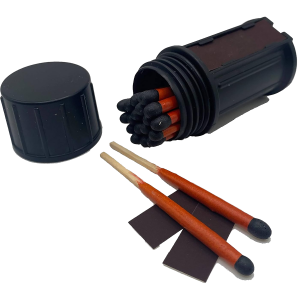 Black Beard Fire Starters MAT Stormproof Matches Black/Red 3" Long 20 Matches