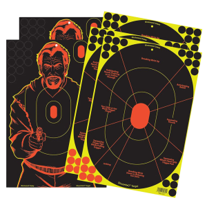 United States Association of Gun Owners Birchwood Casey 34630 Shoot-N-C Reactive Target Combo Pack Self-Adhesive Paper Multi Color 12"x18" Oval Silhouette/Bad Guy 5 Pack - $9.65 at United States Association of Gun Owners