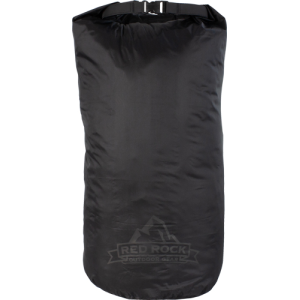 RED ROCK ROLL TOP DRY BAG - 25 LITER WATERPROOF BLACK
