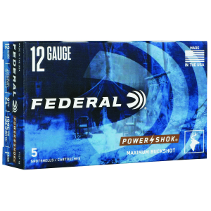 United States Association of Gun Owners Federal F1271B Power-Shok Max Buck 12Gauge 2.75" 1BuckShot 5 Per Box/50 Case - $8.59 at United States Association of Gun Owners
